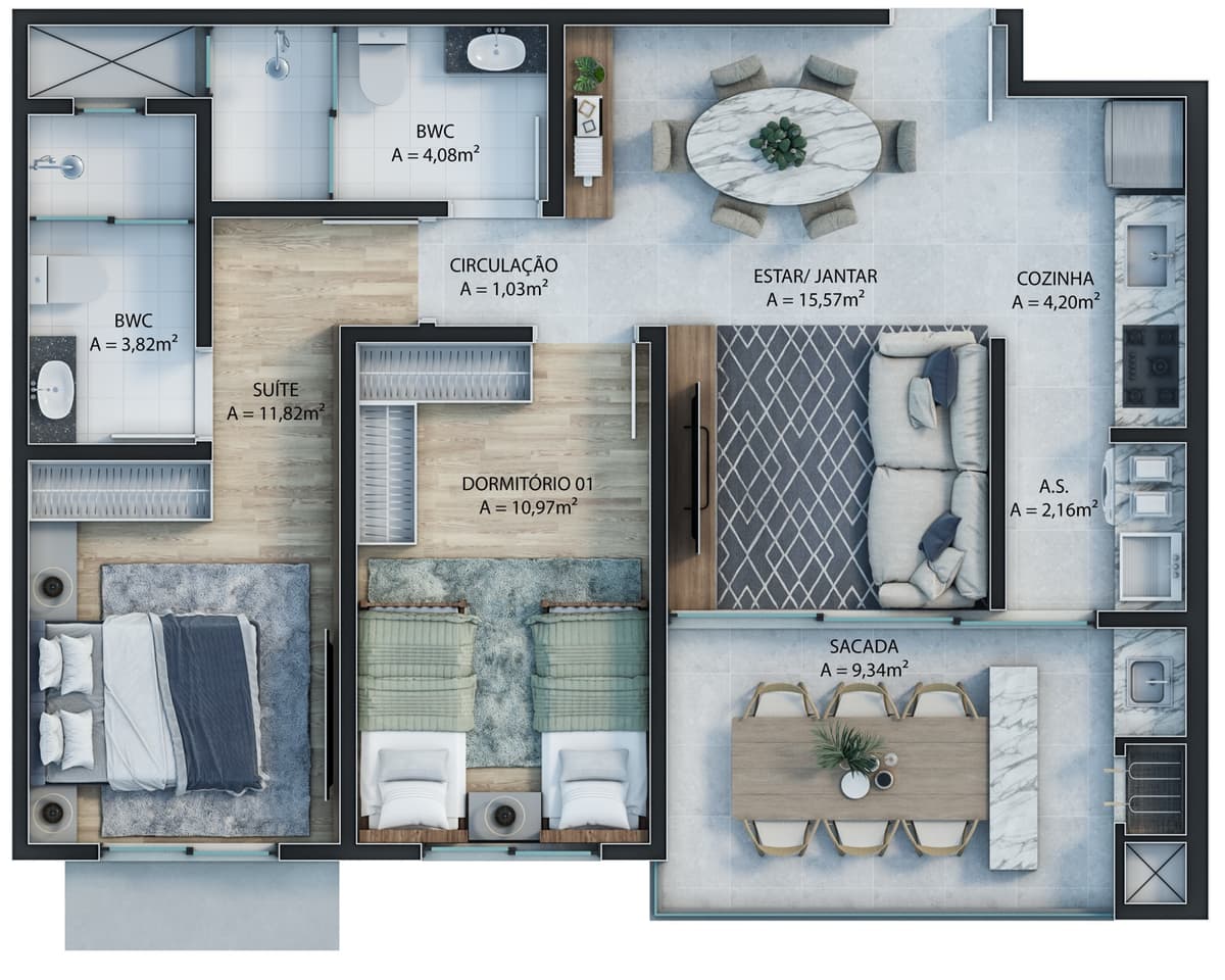 Planta 2 - Calefi Home Club